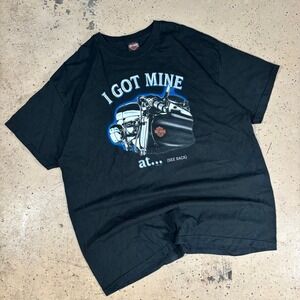 Vintage y2k Mens Harley Davidson Motorcycle California Black T-Shirt Size 2XL